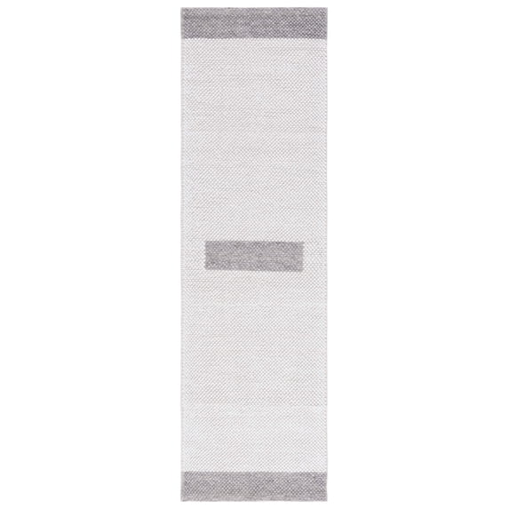 SAFAVIEH Natura Marina Striped Wool Runner Rug, Ivory/Brown, 2'3" x 8'