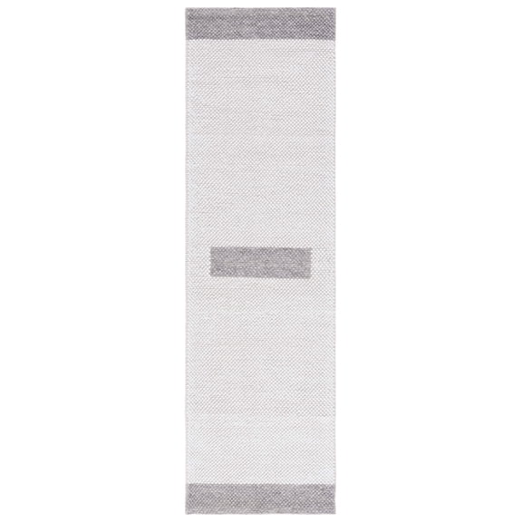 SAFAVIEH Natura Marina Striped Wool Runner Rug, Ivory/Brown, 2'3" x 8'