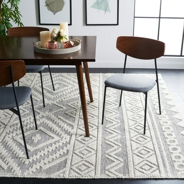 SAFAVIEH Natura Marquis Southwestern Area Rug, Black/Ivory, 8' x 10'
