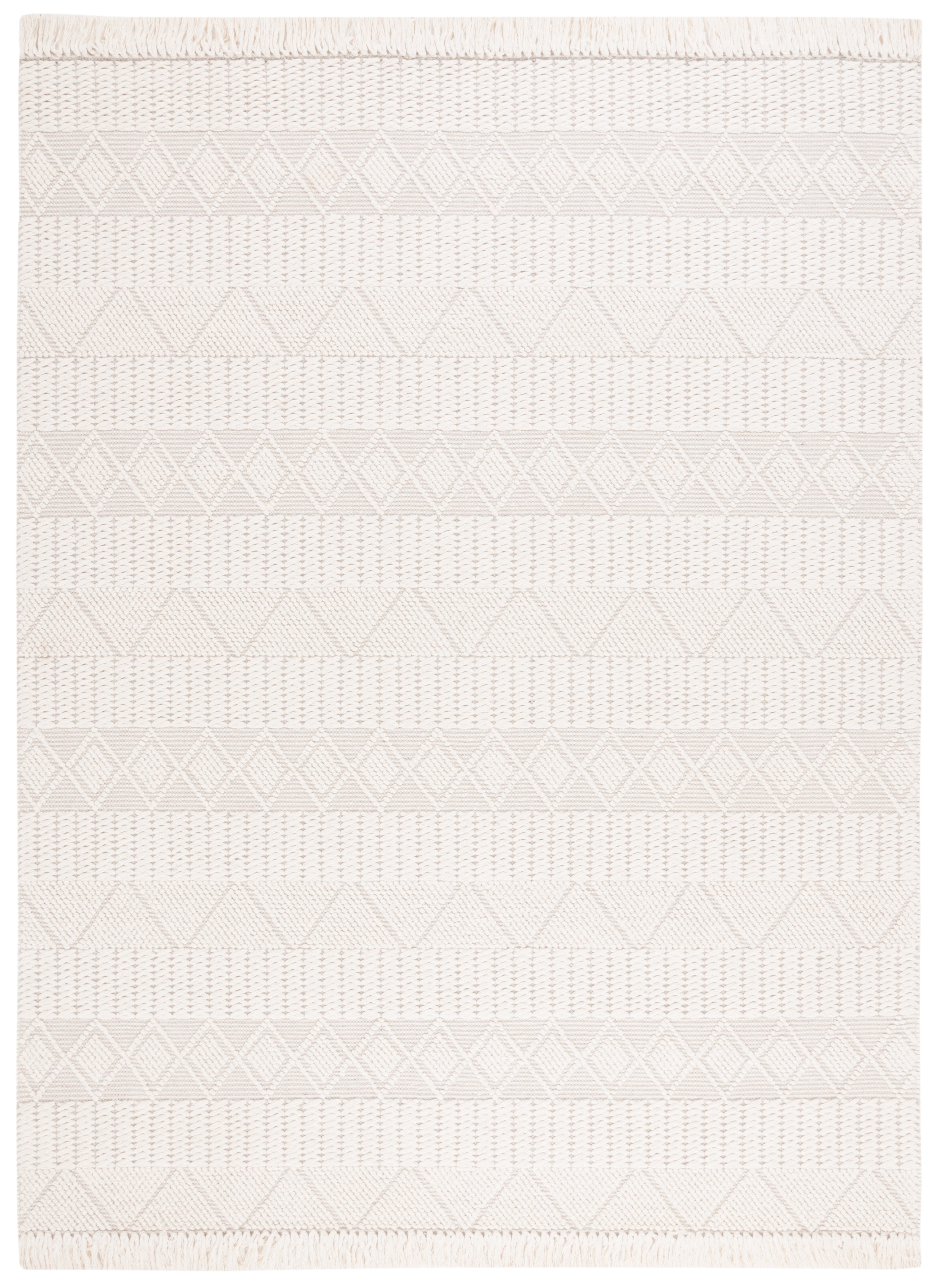 SAFAVIEH Natura Marvyn Southwestern Wool Area Rug, Ivory/Grey, 8' x 10'