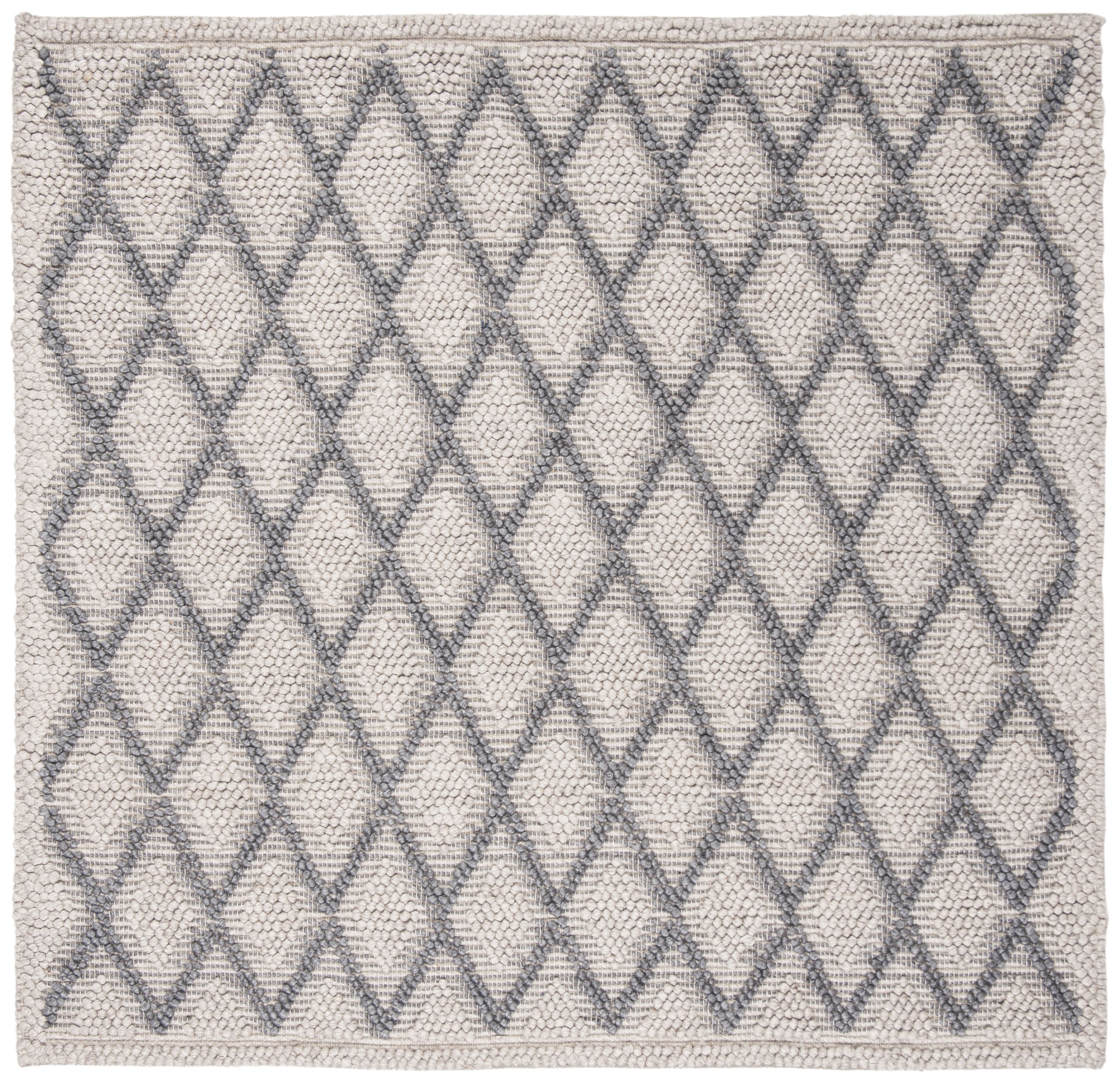 SAFAVIEH Natura Mayson Diamond Area Rug, Silver, 6' x 6' Square