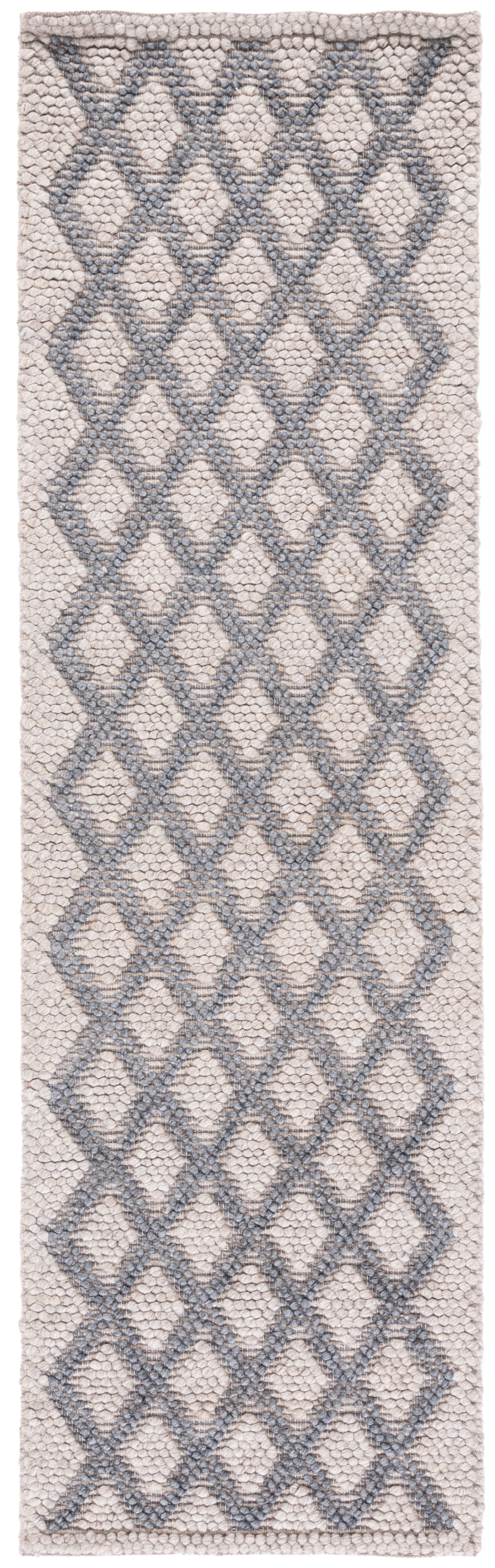 SAFAVIEH Natura Mayson Diamond Runner Rug, Silver, 2'3" x 8'