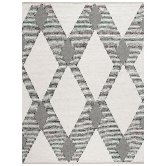 SAFAVIEH Natura Medici Diamond Area Rug, Ivory/Grey, 8' x 10'