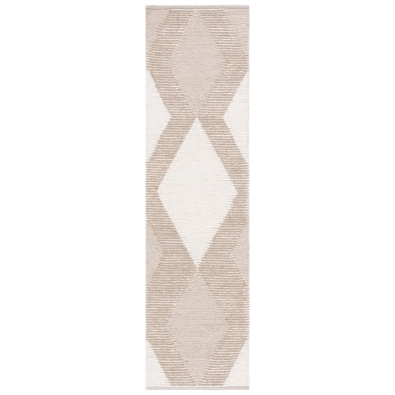 SAFAVIEH Natura Medici Diamond Runner Rug, Natural/Ivory, 2'3" x 8'