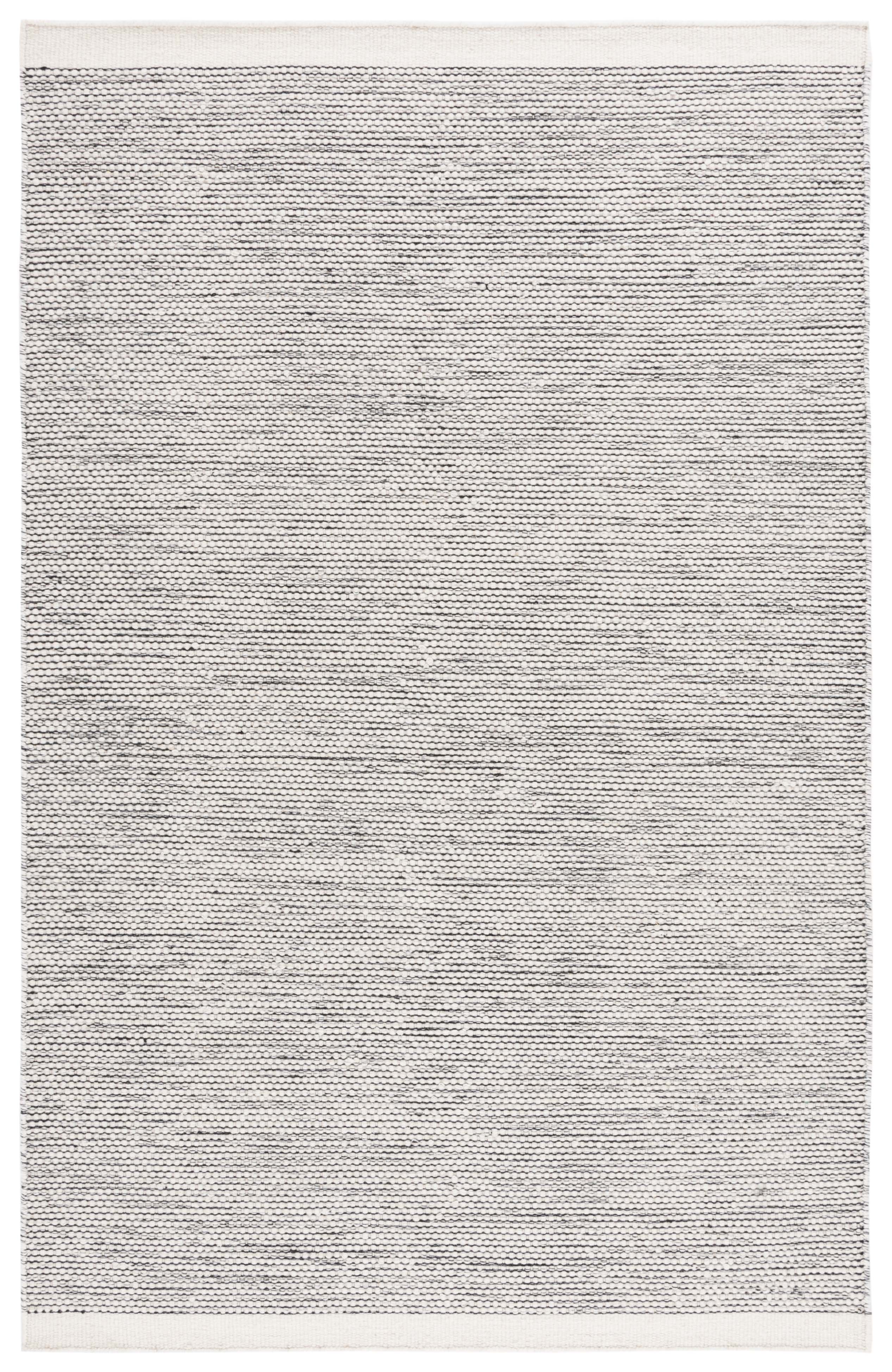 SAFAVIEH Natura Mellony Solid Area Rug, Black/Ivory, 6' x 9'