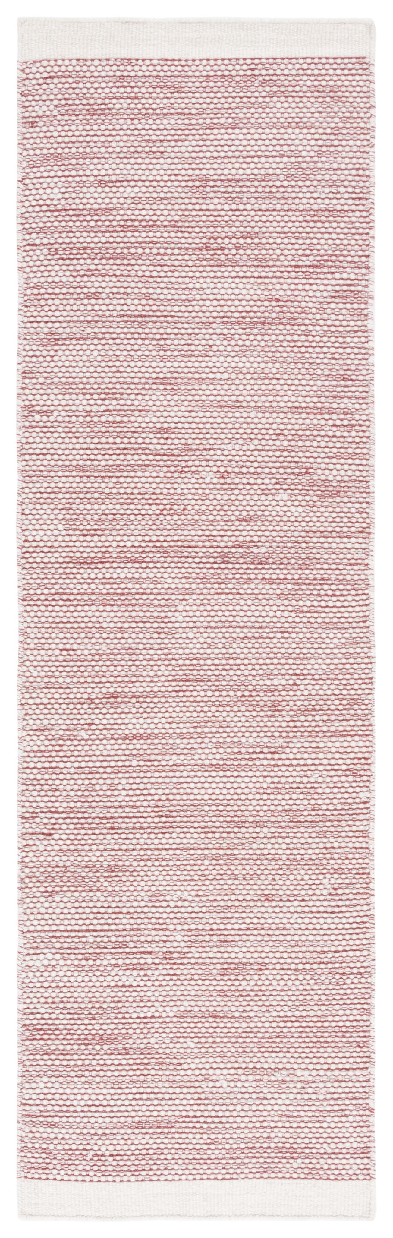 SAFAVIEH Natura Mellony Solid Runner Rug, Red/Ivory, 2'3" x 8'