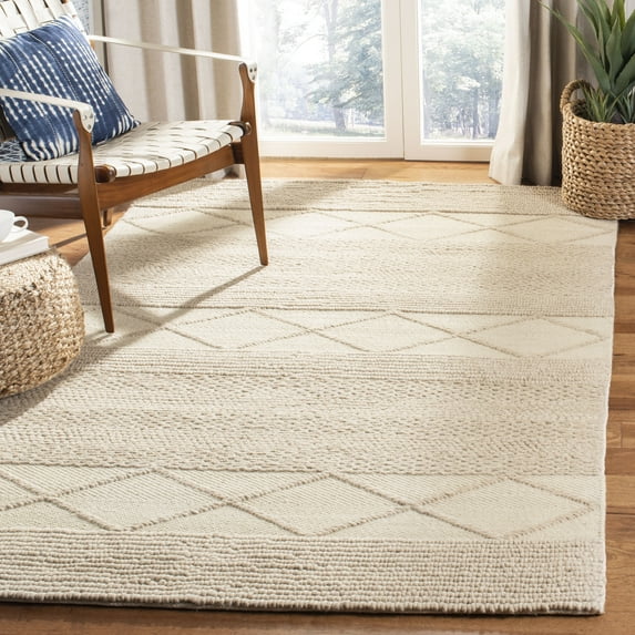 SAFAVIEH Natura Mildred Geometric Striped Area Rug, Beige, 8' x 10'