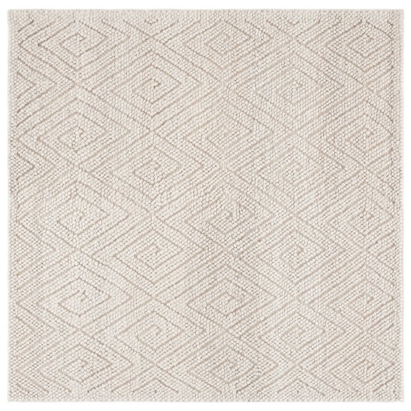 SAFAVIEH Natura Mitchell Diamond Area Rug, Beige, 6' x 6' Square