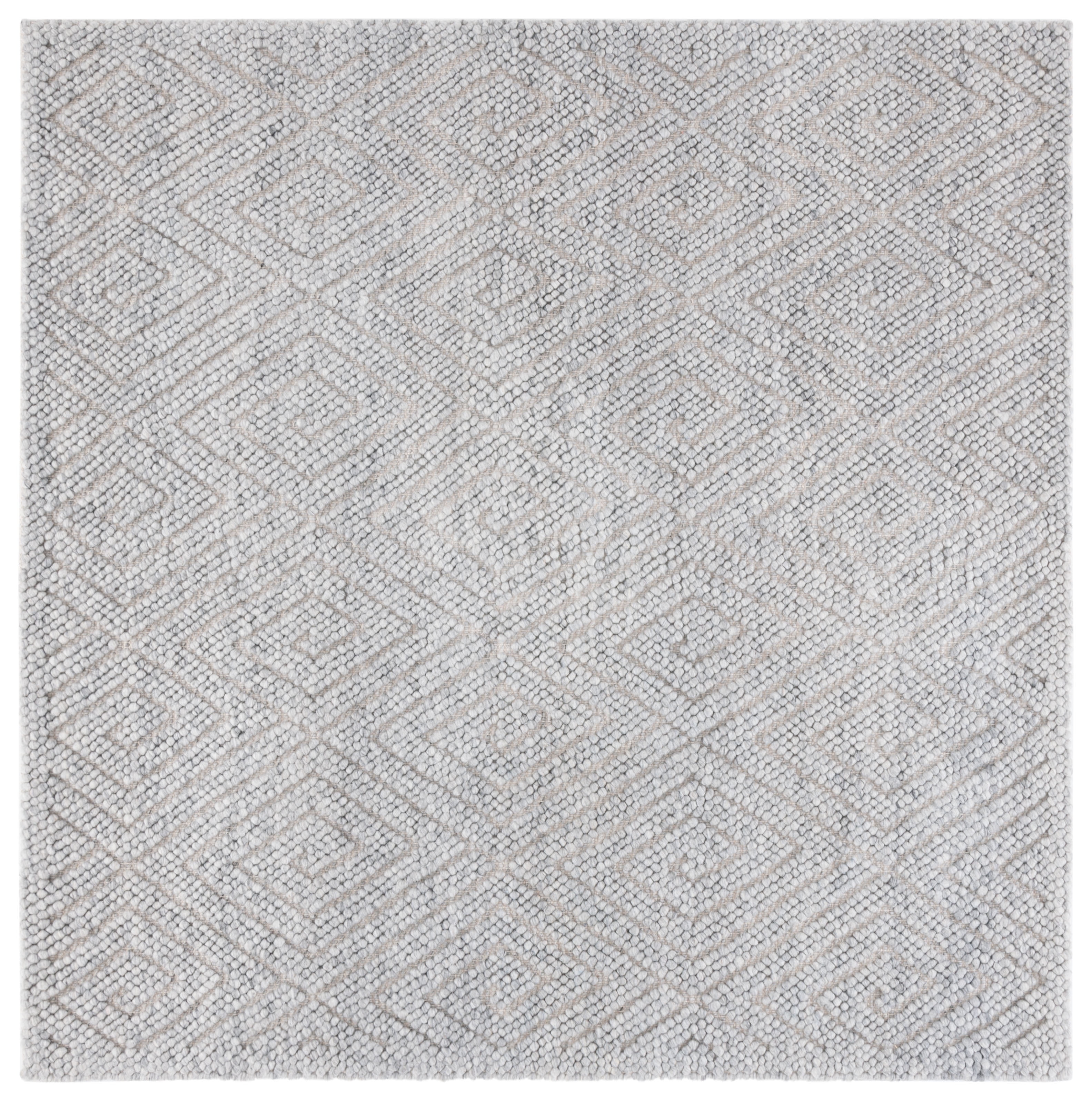 SAFAVIEH Natura Mitchell Diamond Area Rug, Grey, 6' x 6' Square
