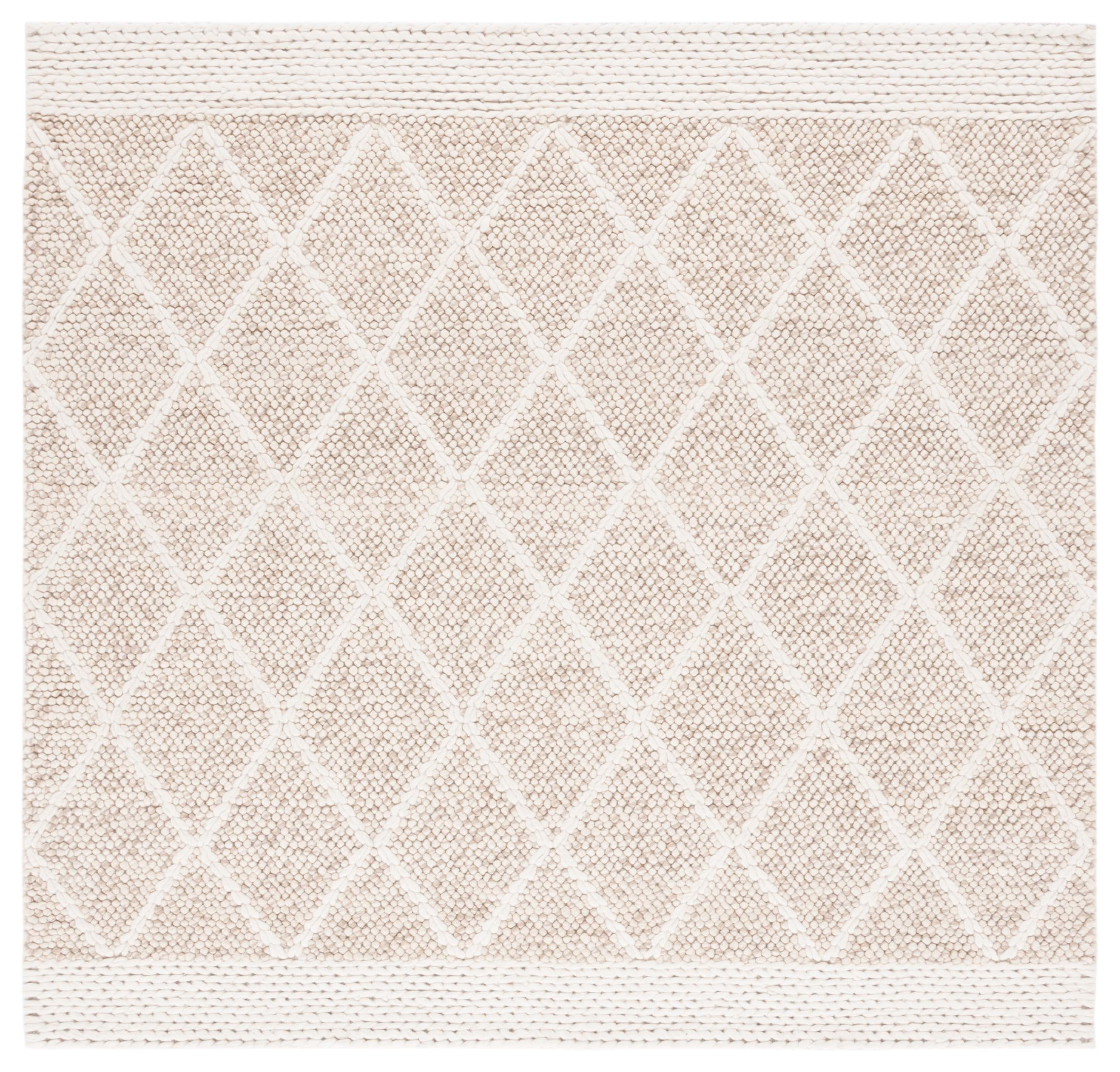 SAFAVIEH Natura Montana Diamond Area Rug, Brown/Ivory, 6' x 6' Square