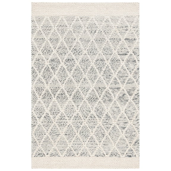 SAFAVIEH Natura Montana Diamond Area Rug, Gray/Ivory, 3' x 5'