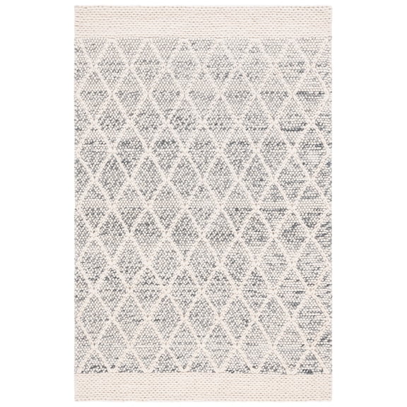 SAFAVIEH Natura Montana Diamond Area Rug, Gray/Ivory, 5' x 8'