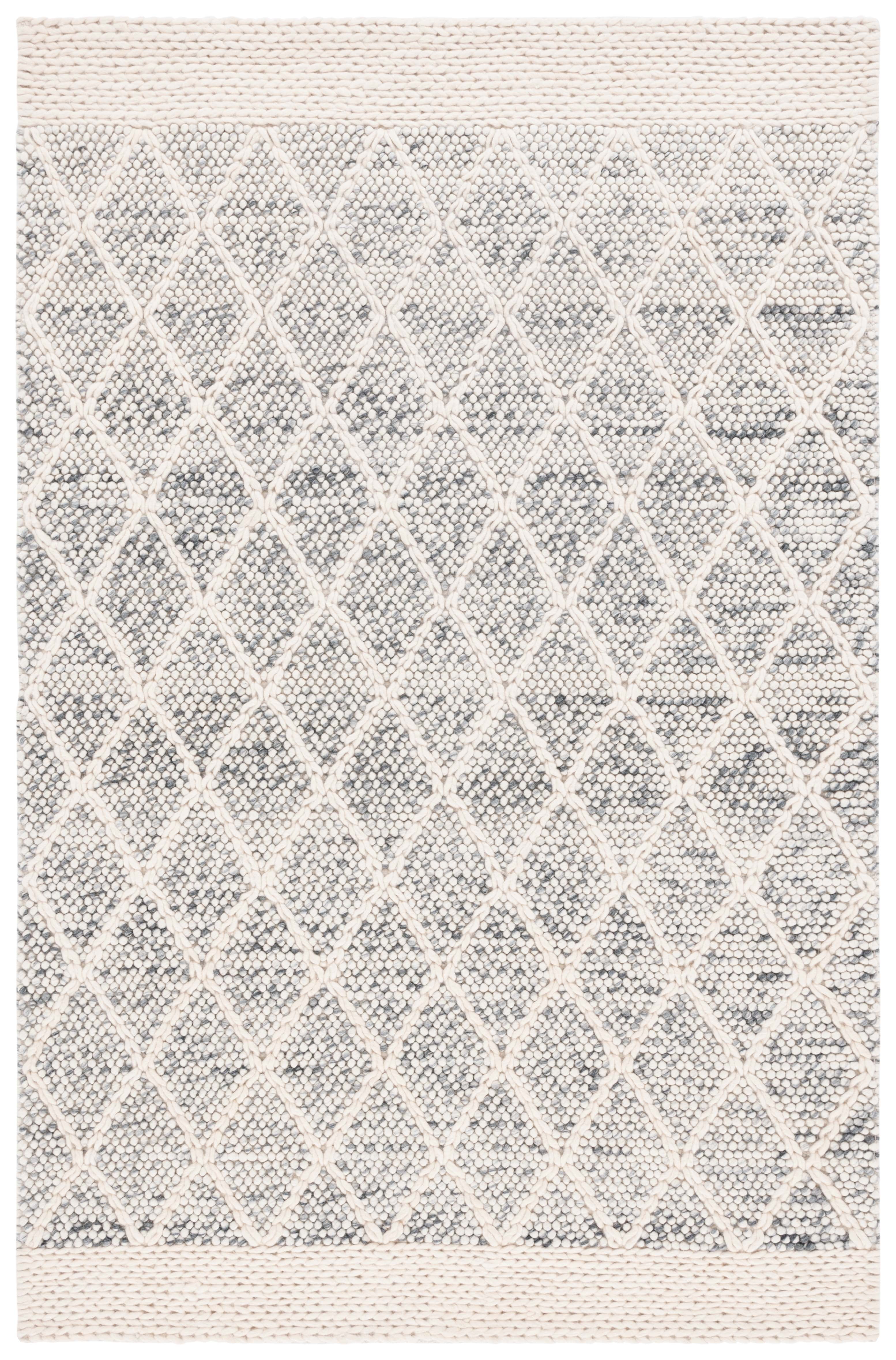 SAFAVIEH Natura Montana Diamond Area Rug, Gray/Ivory, 6' x 9'