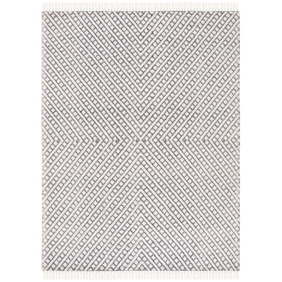 SAFAVIEH Natura Calanthia Geometric Area Rug, Ivory/Black, 10' x 14'