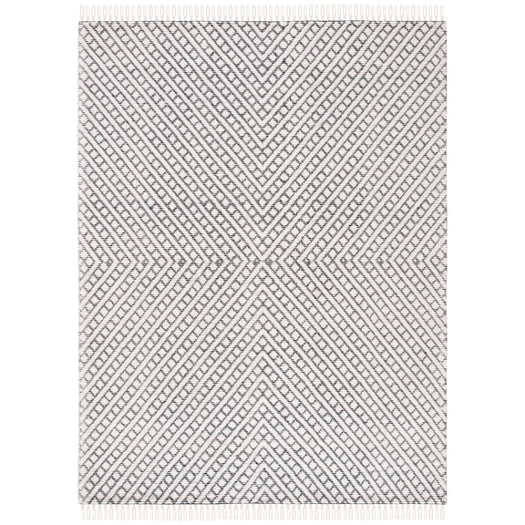 SAFAVIEH Natura Calanthia Geometric Area Rug, Ivory/Black, 10' x 14'