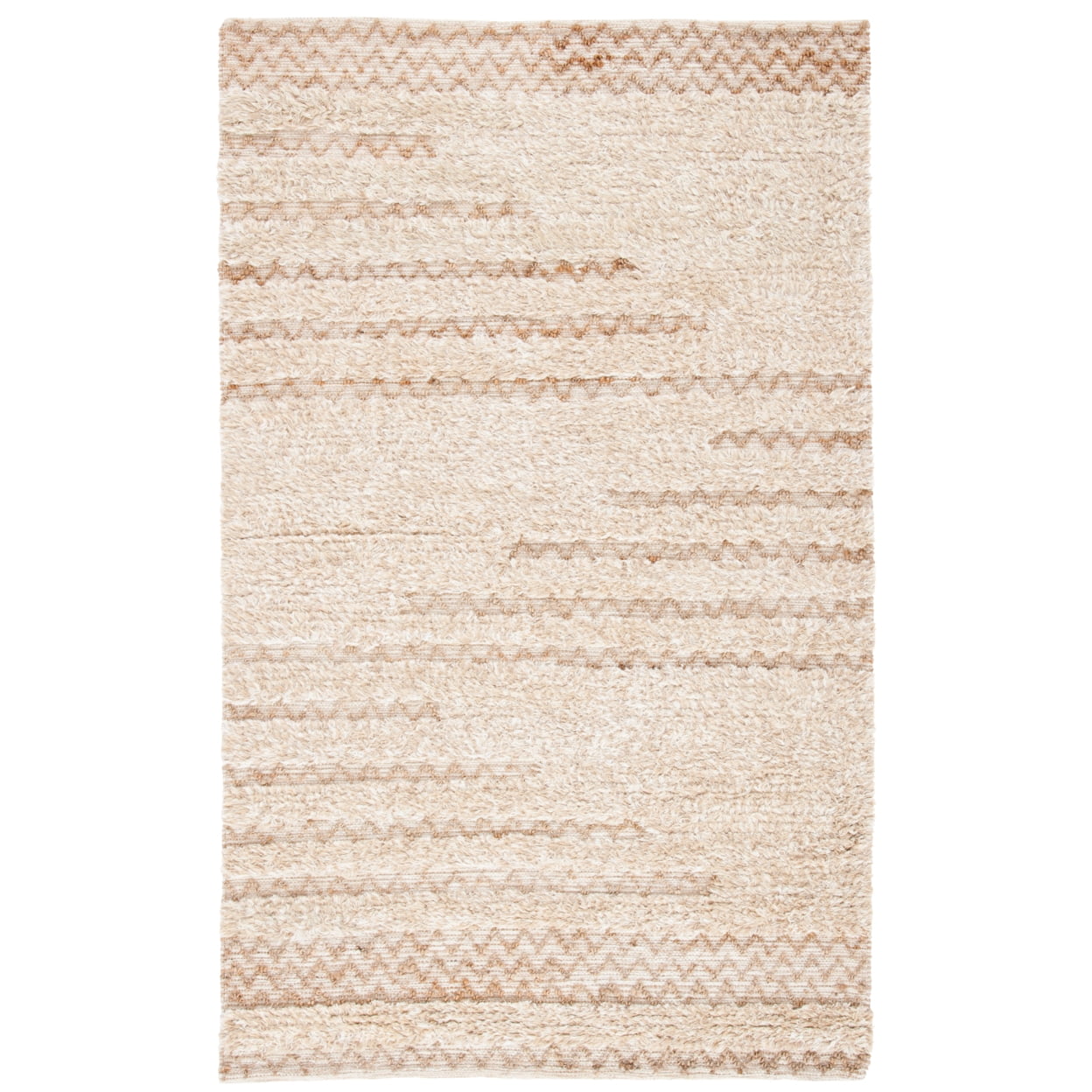 Ivory Hand-Tufted Wool 8' x 10' Rectangular Rug