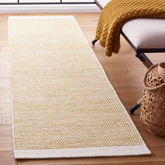 Safavieh Natura Mellony Solid Runner Rug, Yellow/Ivory, 2'3" x 8'