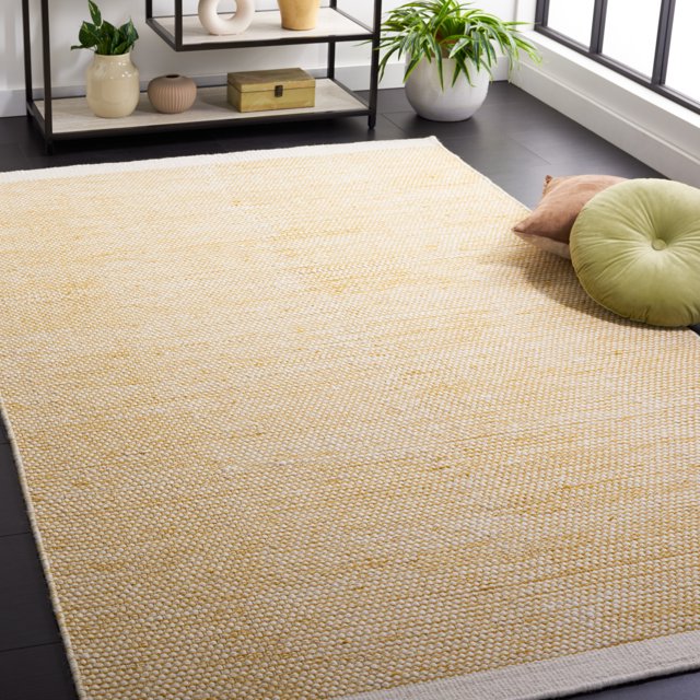 Safavieh Natura Mellony Solid Area Rug, Yellow/Ivory, 6' x 9'