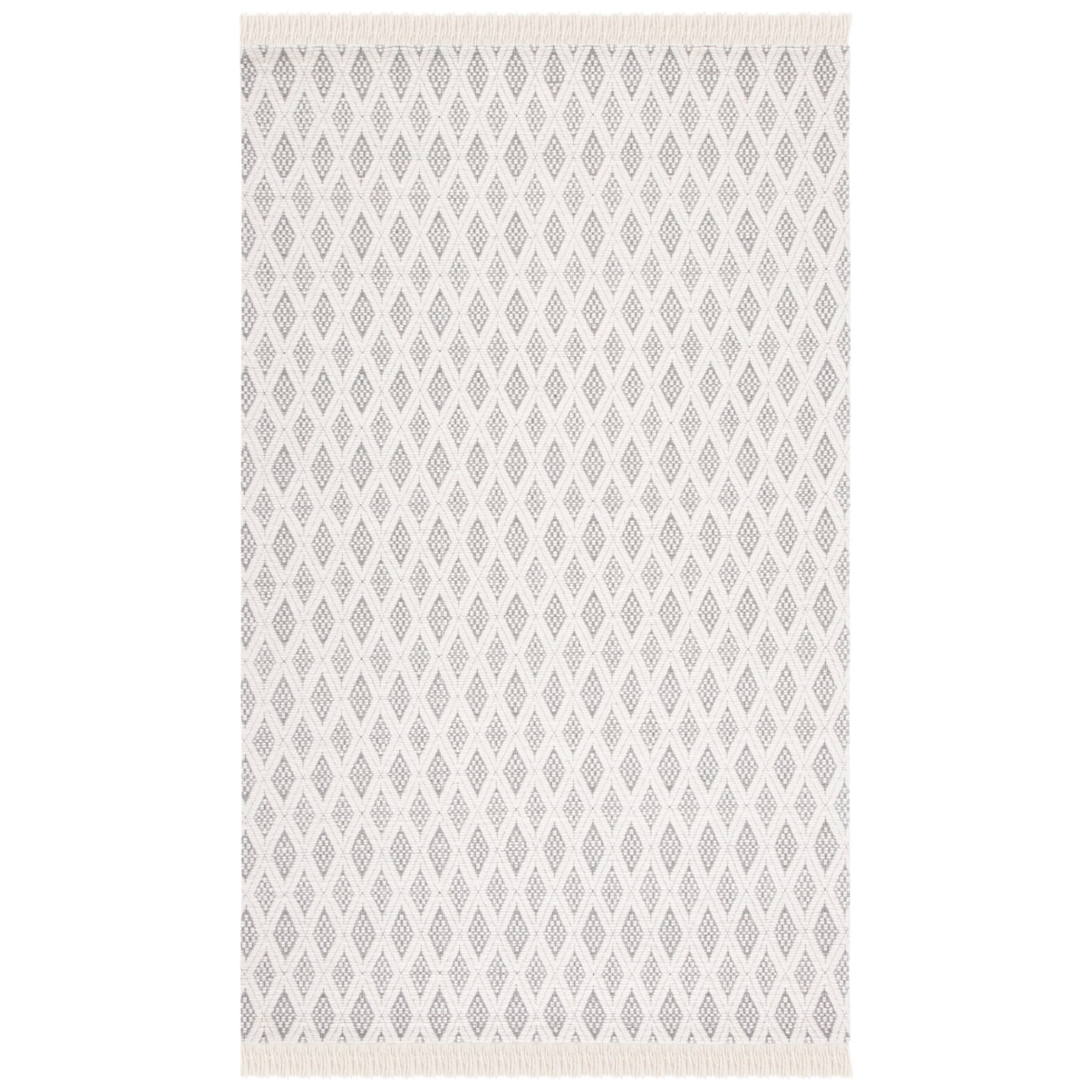 Coastal Charm Hand-Tufted Gray Wool Area Rug - 4x6 Feet