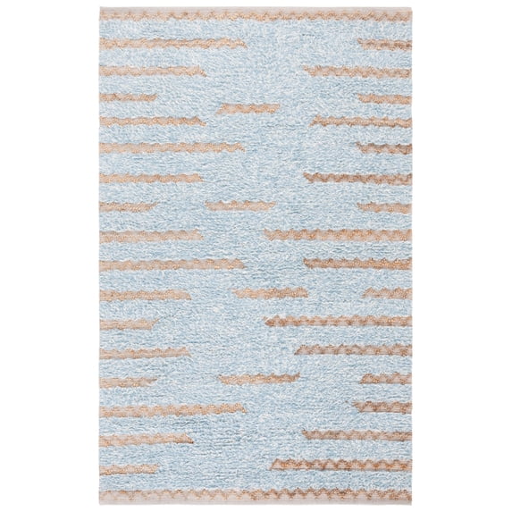 SAFAVIEH Natura Natasa Abstract Area Rug, Blue/Natural, 4' x 6'