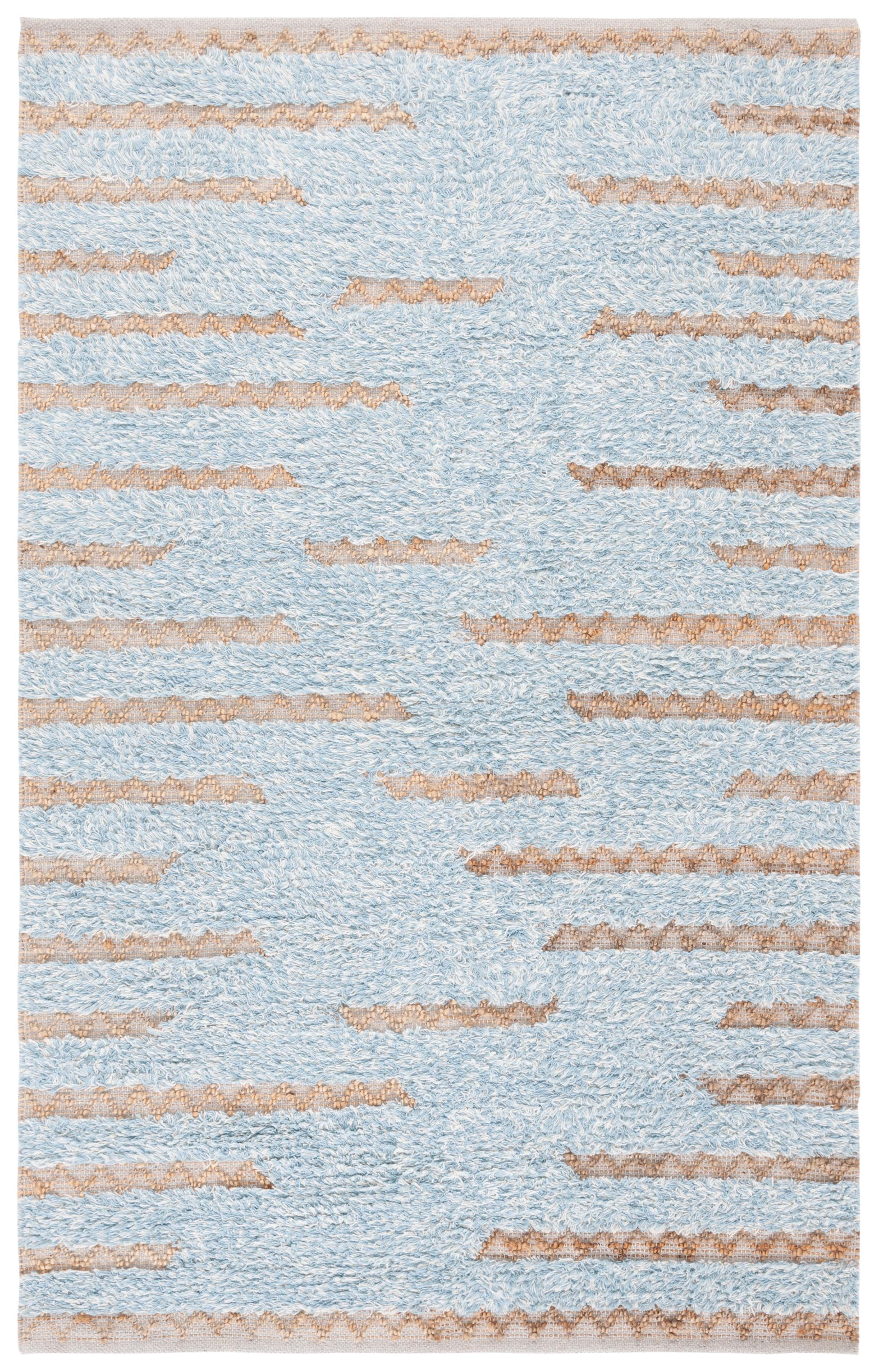 SAFAVIEH Natura Natasa Abstract Area Rug, Blue/Natural, 6' x 9'