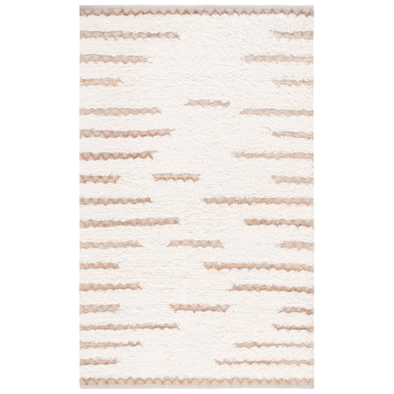 SAFAVIEH Natura Natasa Abstract Area Rug, Ivory/Natural, 6' x 9'