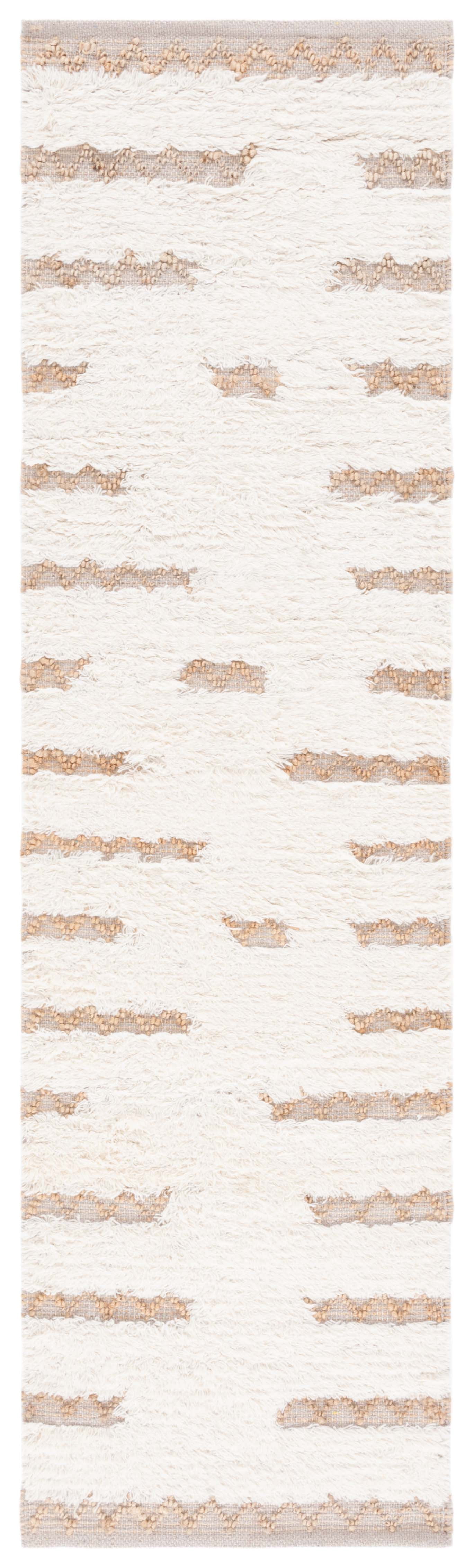 SAFAVIEH Natura Natasa Abstract Runner Rug, Ivory/Natural, 2'3" x 8'