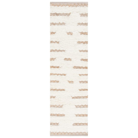 SAFAVIEH Natura Natasa Abstract Runner Rug, Ivory/Natural, 2'3" x 8'