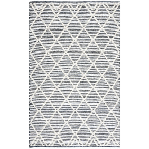 SAFAVIEH Natura Natasha Geometric Area Rug, Navy/Ivory, 5' x 8'