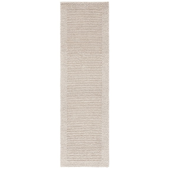 SAFAVIEH Natura Novilla Bordered Runner Rug, Beige, 2'3" x 5'
