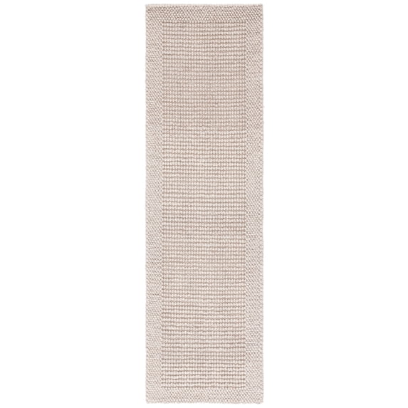 SAFAVIEH Natura Novilla Bordered Runner Rug, Beige, 2'3" x 7'