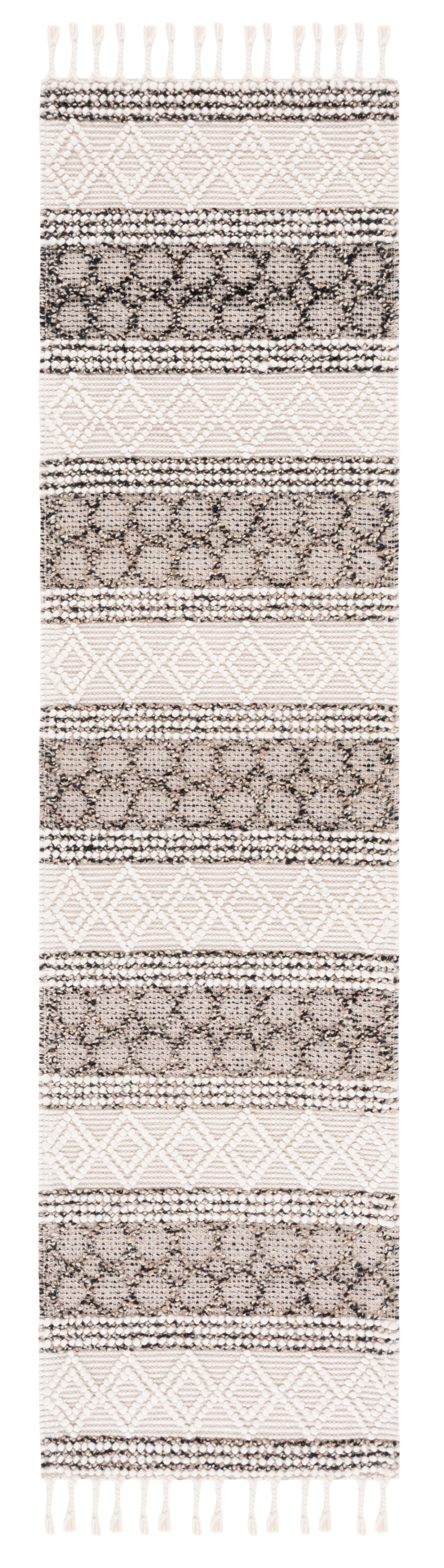 SAFAVIEH Natura Nurten Southwestern Runner Rug, Ivory/Black, 2'3" x 9'