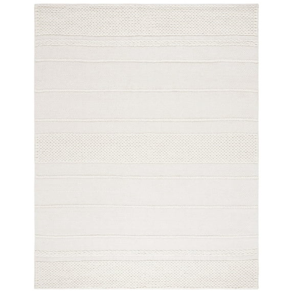 SAFAVIEH Natura Orinda Striped Wool Area Rug, Ivory, 8' x 10'