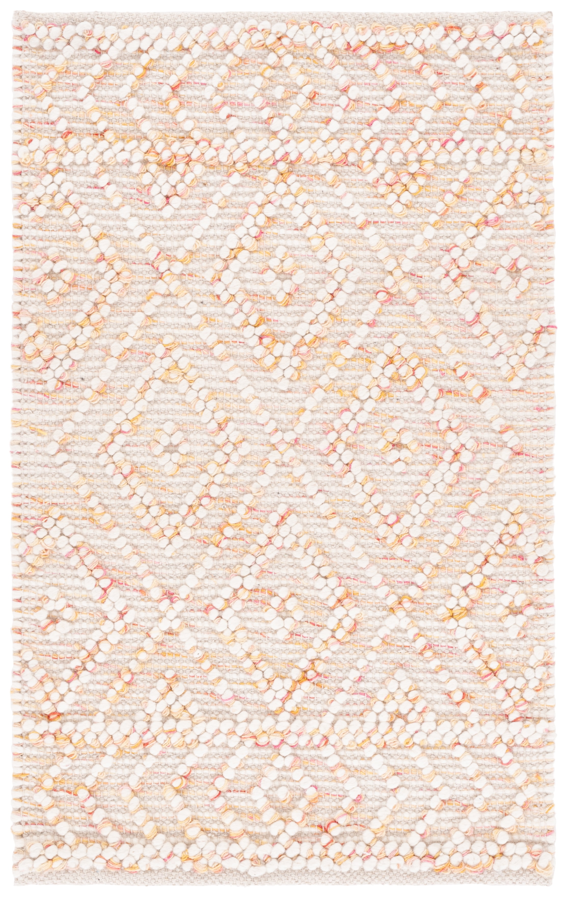 SAFAVIEH Natura Paolo Diamond Area Rug, Ivory/Red, 3' x 5'