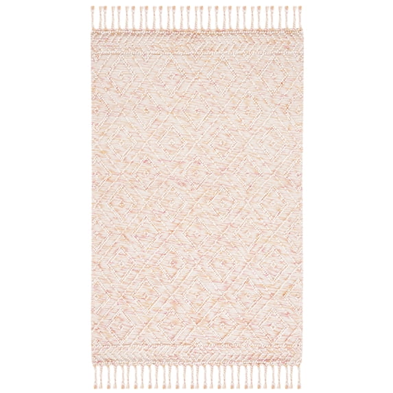 SAFAVIEH Natura Paolo Diamond Area Rug, Ivory/Red, 6' x 9'