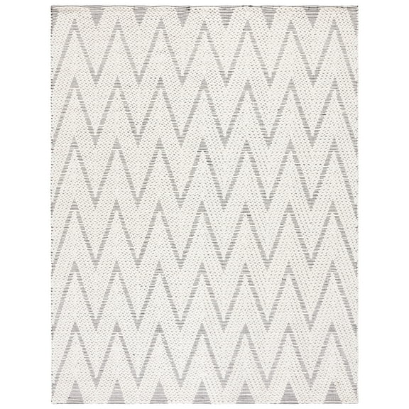 SAFAVIEH Natura Paula Zig-Zag Area Rug, Ivory/Black, 8' x 10'
