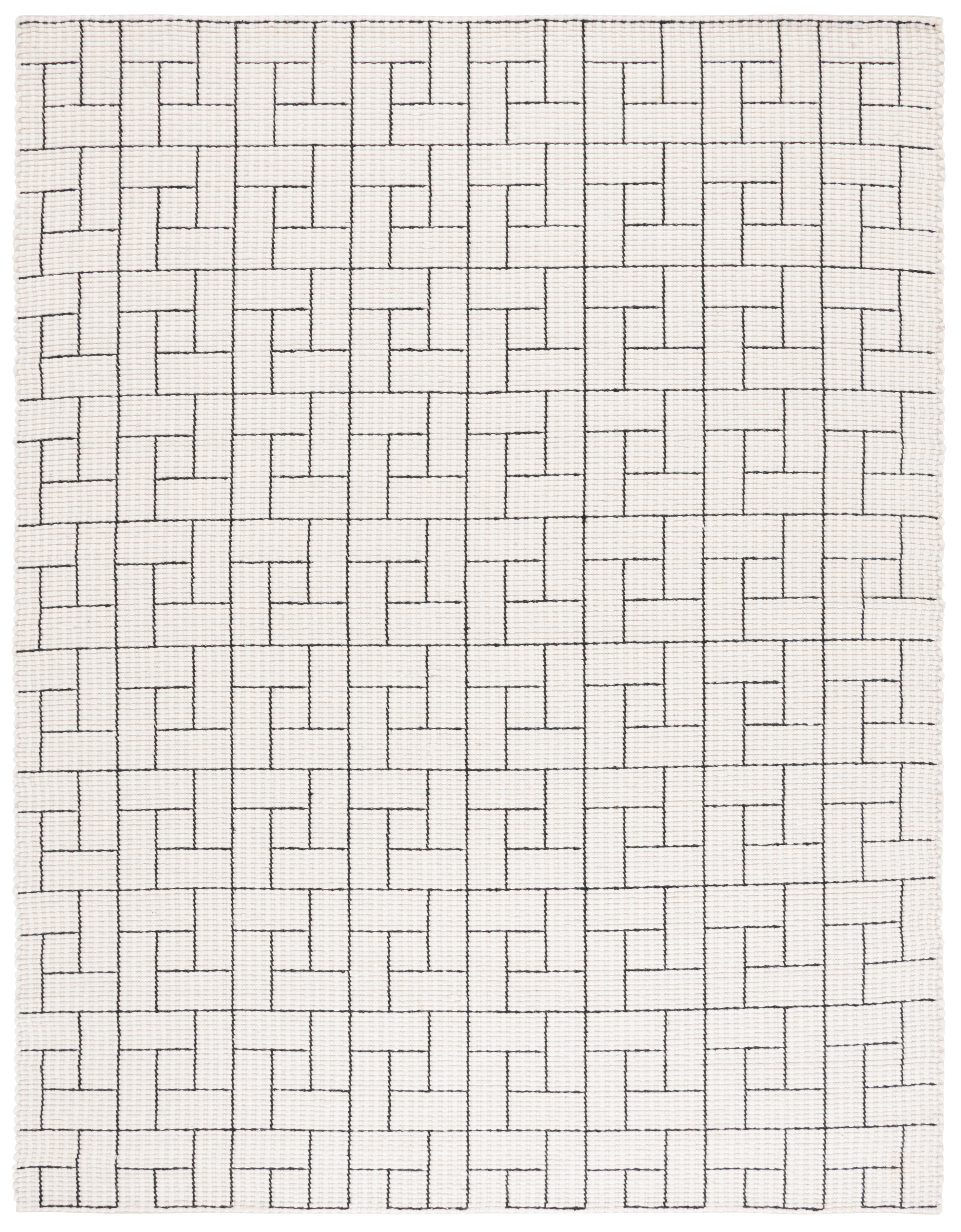 SAFAVIEH Natura Philander Geometric Area Rug, Ivory/Black, 8' x 10'