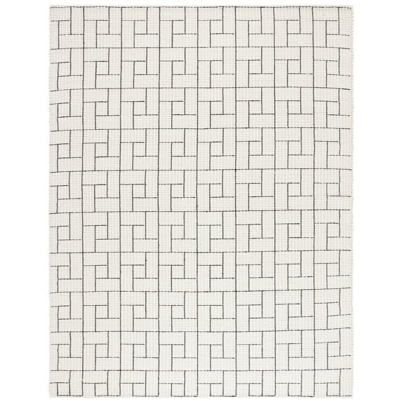 SAFAVIEH Natura Philander Geometric Area Rug, Ivory/Black, 8' x 10'