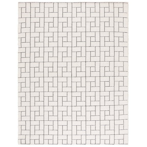 SAFAVIEH Natura Philander Geometric Area Rug, Ivory/Black, 8' x 10'