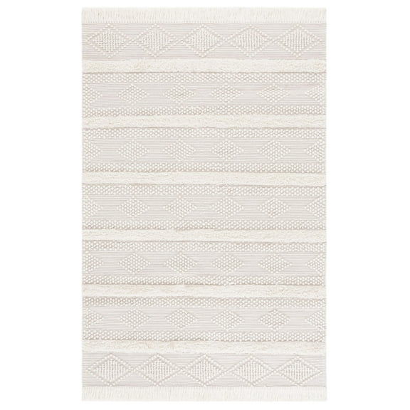 SAFAVIEH Natura Pisco Geometric Area Rug, Natural/Ivory, 4' x 6'