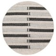 thumbnail image 1 of SAFAVIEH Natura Proinsias Striped Cotton Area Rug, Ivory/Black, 6' x 6' Round, 1 of 9