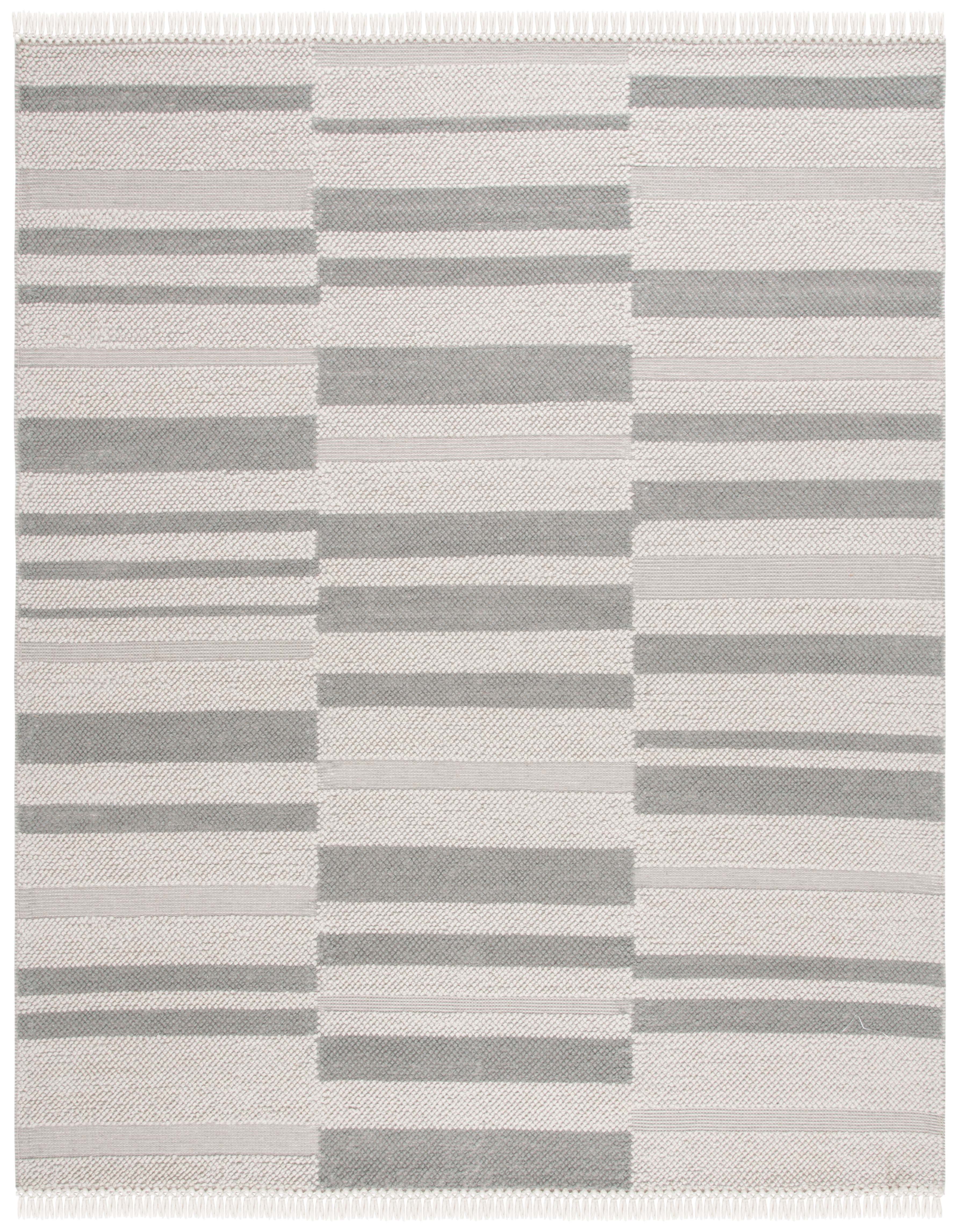 SAFAVIEH Natura Qendro Striped Area Rug, Ivory/Grey, 8' x 10'