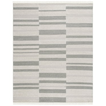 SAFAVIEH Natura Qendro Striped Area Rug, Ivory/Grey, 8' x 10'