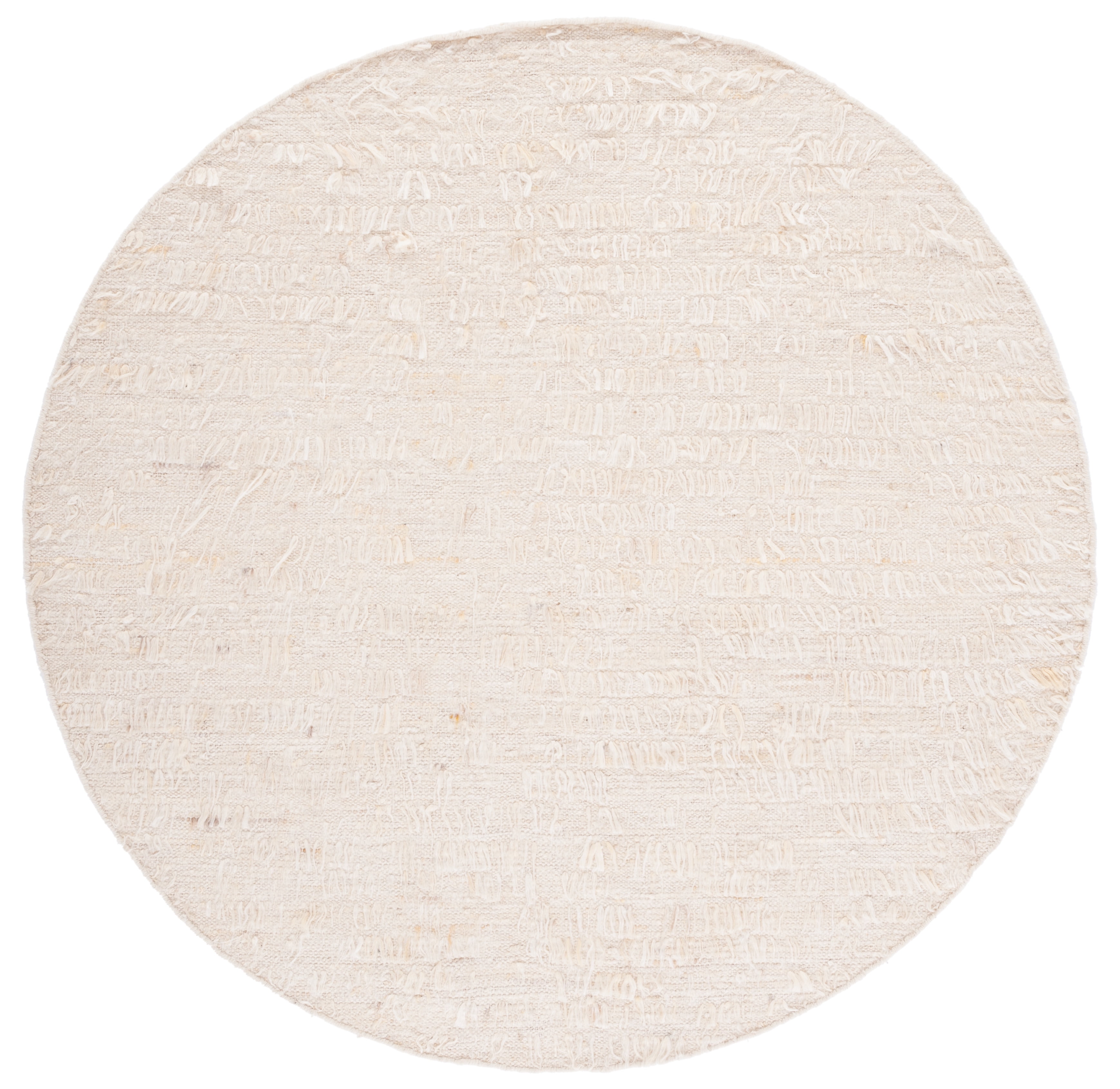 SAFAVIEH Natura Qiana Distressed Area Rug, Ivory, 6' x 6' Round