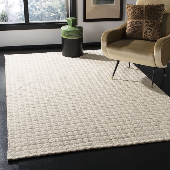 SAFAVIEH Natura Quincy Braided Geometric Area Rug, Ivory, 5' x 8'
