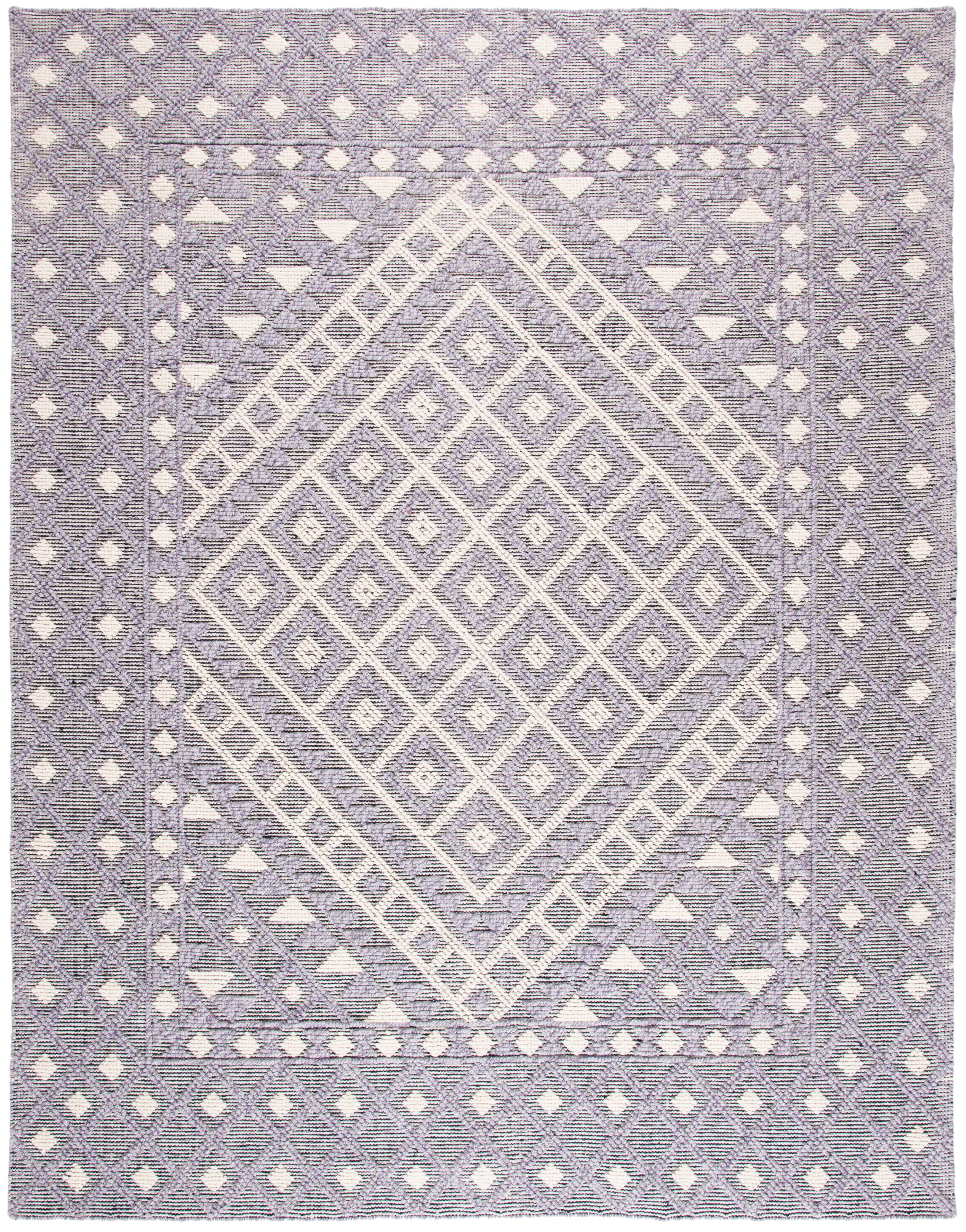 SAFAVIEH Natura Raschelle Geometric Area Rug, Cream/Purple, 8' x 10'