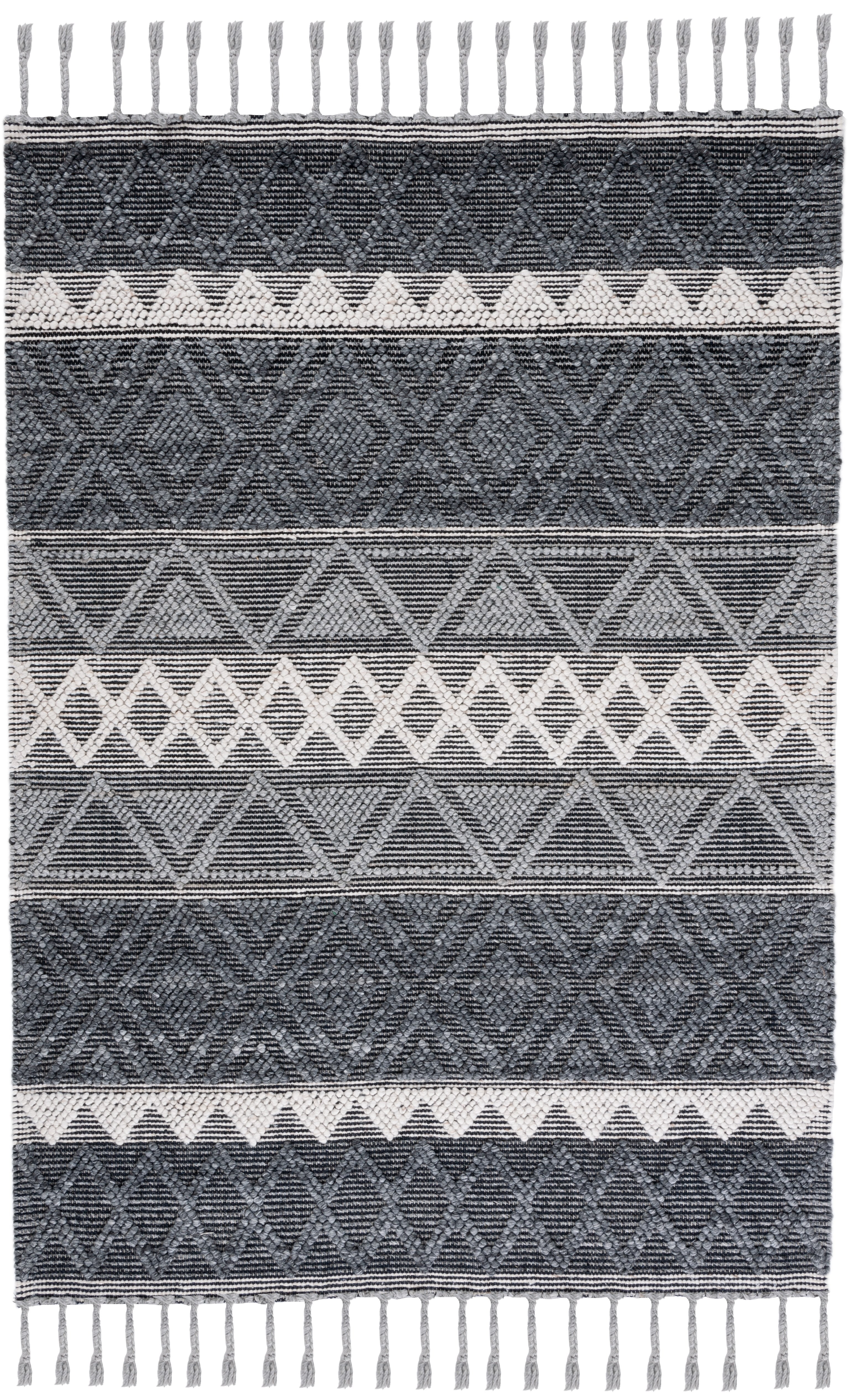 SAFAVIEH Natura Rebecca Southwestern Area Rug, Charcoal/Ivory, 3' x 5'