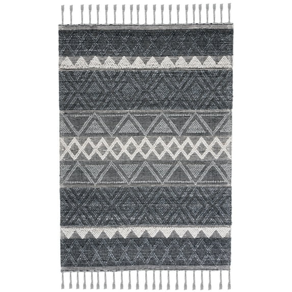 SAFAVIEH Natura Rebecca Southwestern Area Rug, Charcoal/Ivory, 3' x 5'