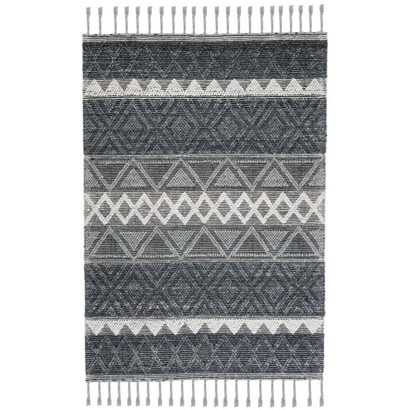 SAFAVIEH Natura Rebecca Southwestern Area Rug, Charcoal/Ivory, 5' x 8'