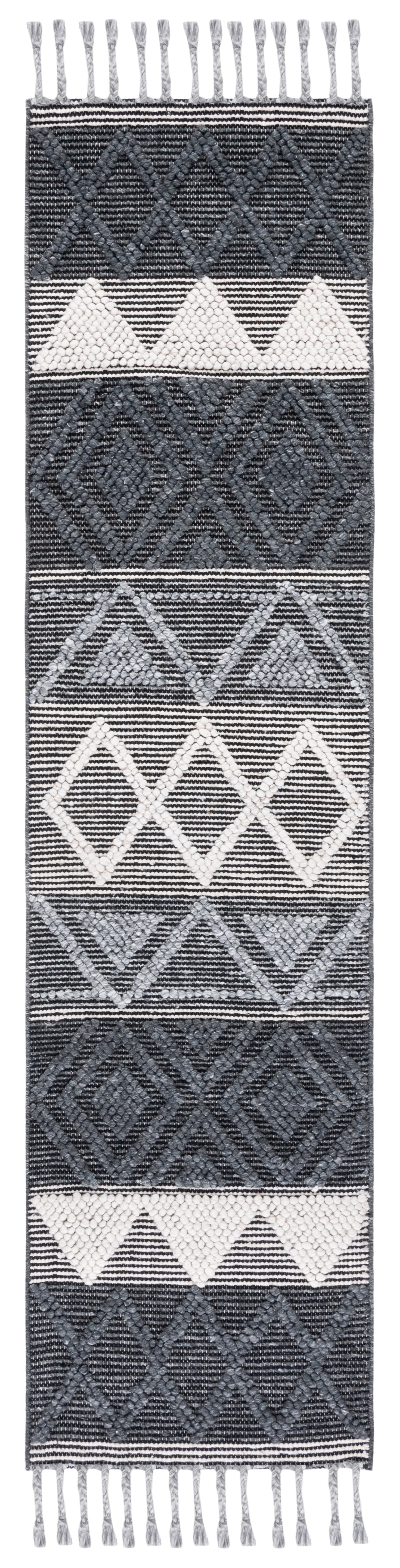 SAFAVIEH Natura Rebecca Southwestern Runner Rug, Charcoal/Ivory, 2'3" x 9'